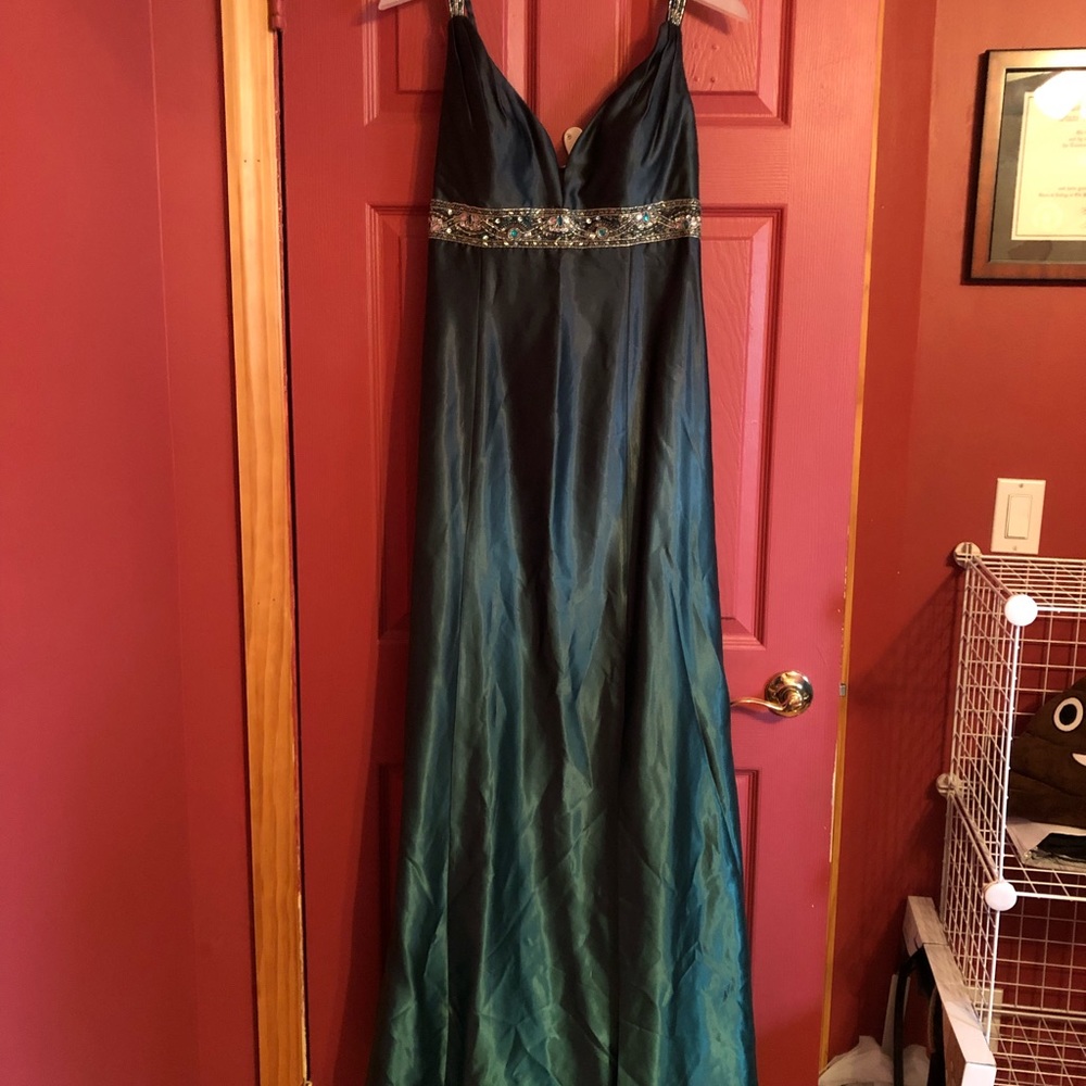 Beaded, Ombre Prom Dress